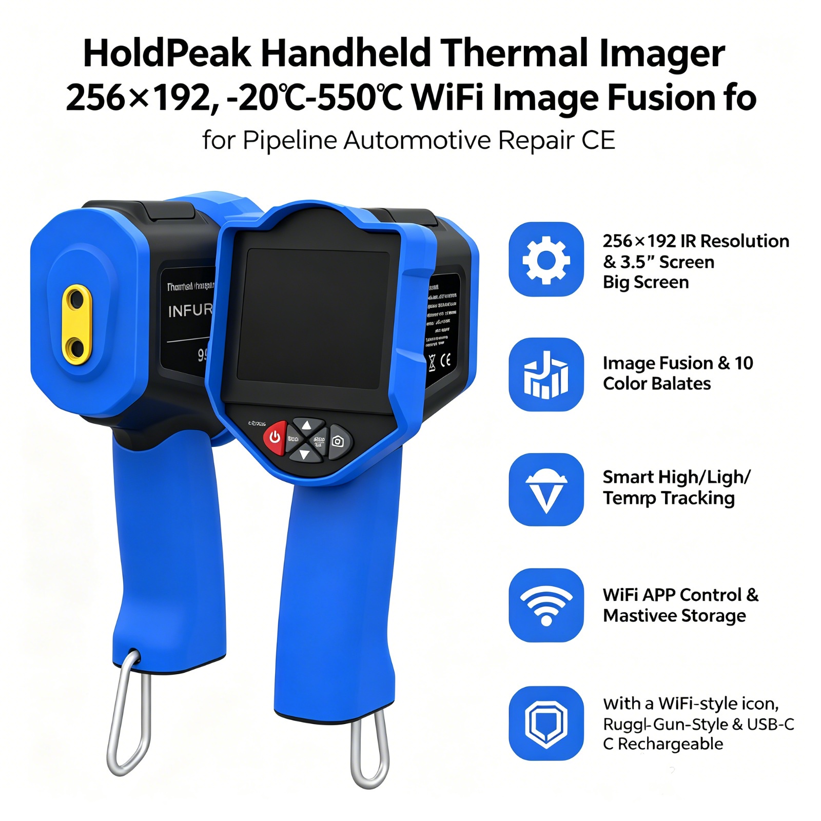 HoldPeak Thermal Camera, 256x1 - огляд і ціна Thermal Imaging Camera 256X192